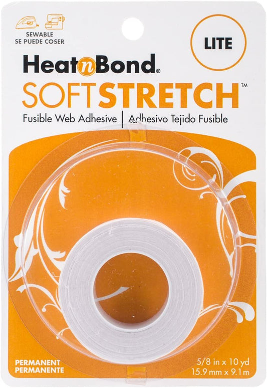 HeatnBond - Sewable Soft Stretch Lite - Iron-On Adhesive - 5/8" x 10 yards
