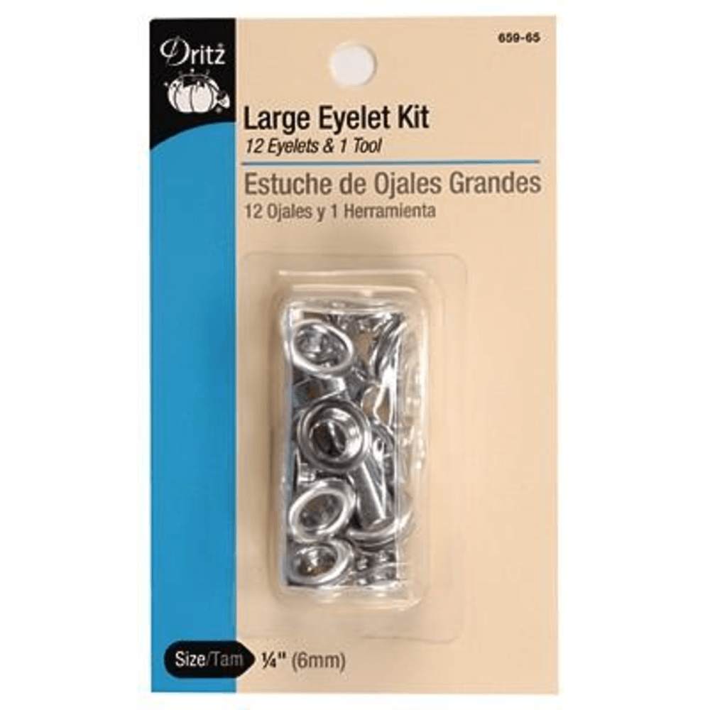Dritz - Large Eyelet and Tool Kit - 12 pc.